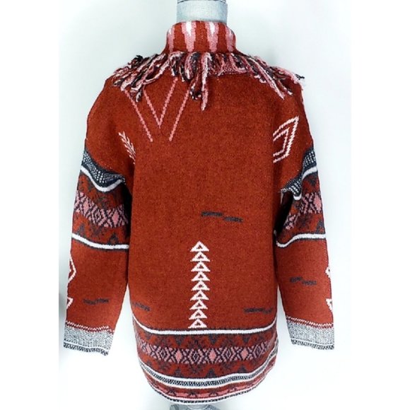 Aztec Southwest Print Cozy Warm Chunky Cardigan - Picture 8 of 8